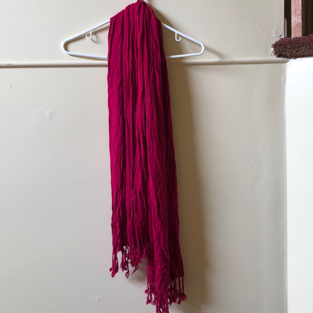 Red Scarf with Tassles
